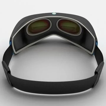 Interactive glasses virtual reality 3D illustration Stock Illustration