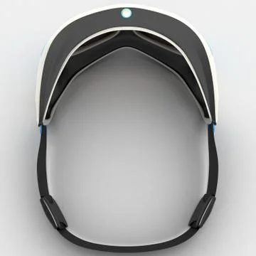 Interactive glasses virtual reality 3D illustration Stock Illustration