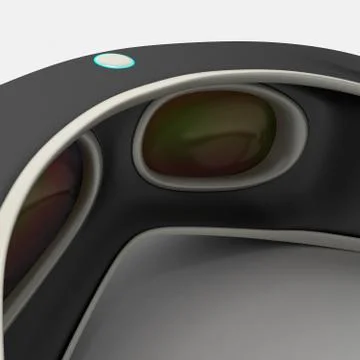 Interactive glasses virtual reality 3D illustration Stock Illustration