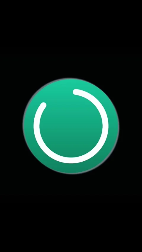 Interactive green circle with white partial outline showing dynamic loading.. Stock Footage 321725480