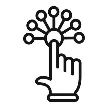 Interactive Hand Icon Ideal for User Interface Design 스톡 일러스트