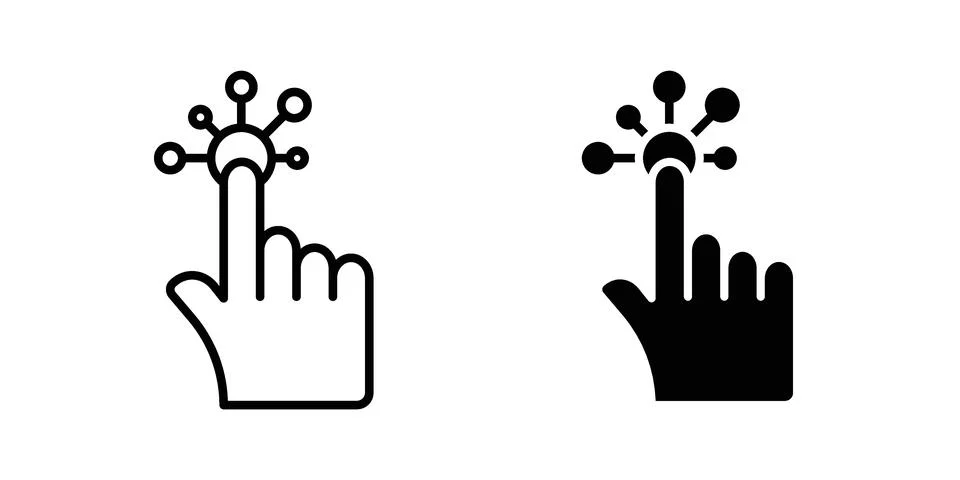 Interactive icon Illustration set. Vector Eps10 for apps Stock Illustration