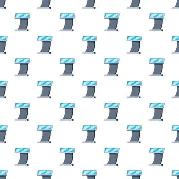 Interactive information kiosk digital screen pattern vector Illustrazione stock