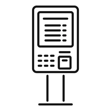 Interactive information kiosk displaying important data Stock Illustration