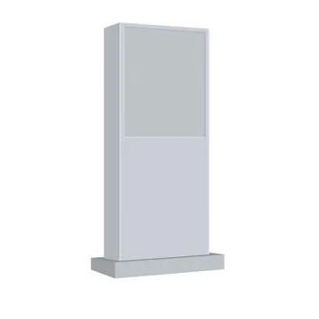 Interactive Information Kiosk Terminal Stand Screen Display Console Infokiosk Illustrazione stock