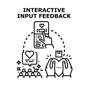 Interactive input feedback providing customer experience and service review Stock Illustration
