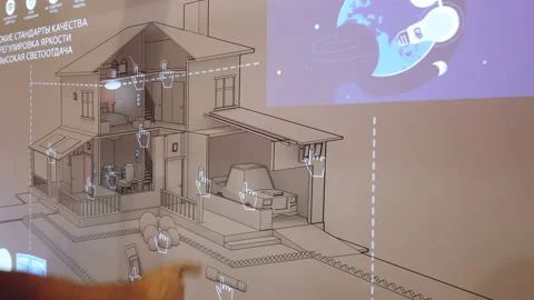 Interactive installation smart home Stock Footage 119420515