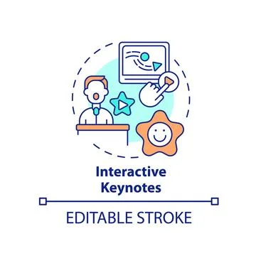 Interactive keynotes concept icon イラスト素材