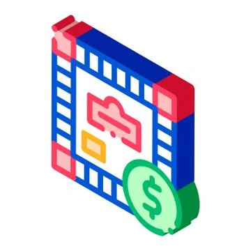 Interactive Kids Game Monopoly isometric icon vector illustration Stock Illustration