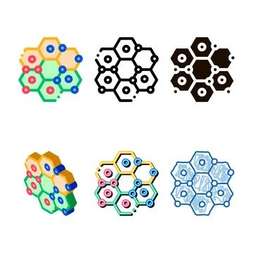 Interactive kids game points vector styleset thin line icon Stock Illustration