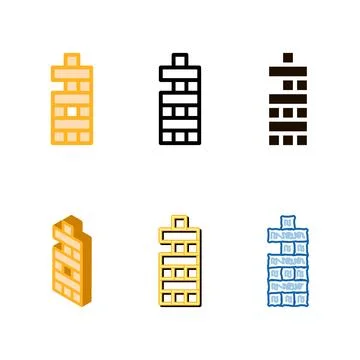 Interactive kids game vector thin styles line icon Stock Illustration