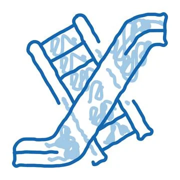 Interactive Kids Playground Slide doodle icon hand drawn illustration Stock Illustration