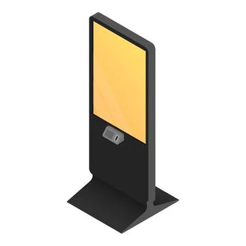Interactive kiosk icon, isometric style Stock Illustration