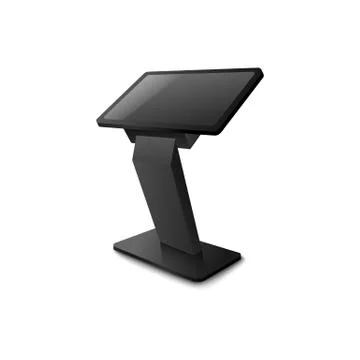 Interactive kiosk or terminal realistic vector template illustration isolated. Stockillustratie