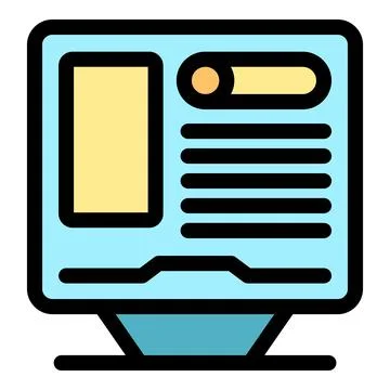 Interactive kiosk showing information and navigation options Stock Illustration