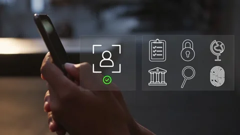 Interactive KYC compliance interface with the user. Stock Footage 281856735