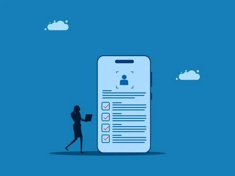 Interactive KYC, Customer Compliance and Digital On Screen Security Interfa.. 스톡 일러스트
