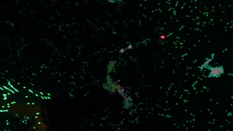 Interactive laser projector mapping science art in Sintra Portugal Stock Footage 113657188