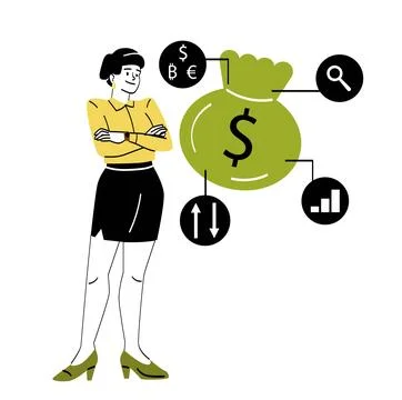 Interactive learning concept Stockillustratie