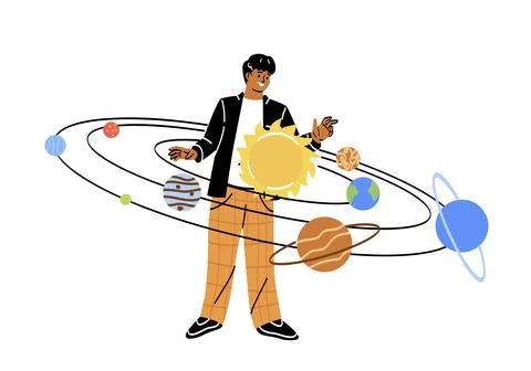 Interactive learning concept Stock Illustration