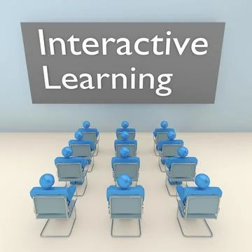 Interactive Learning concept Illustrazione stock