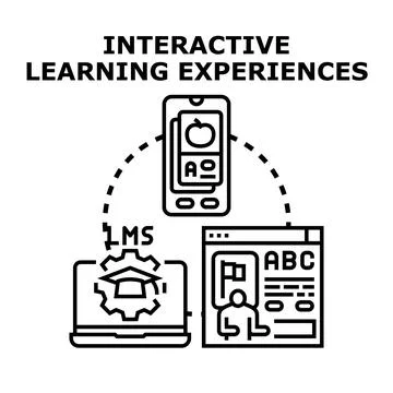 Interactive learning experiences with digital educational technology 库存插图