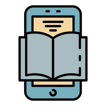 Interactive learning icon color outline vector Illustrazione stock