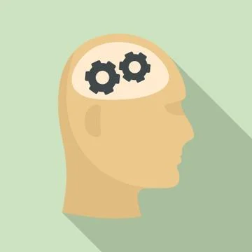 Interactive learning icon, flat style Stock Illustration