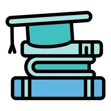 Interactive learning icon, outline style Illustrazione stock