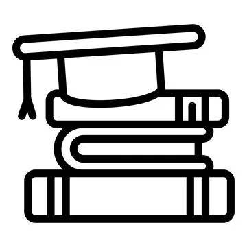 Interactive learning icon, outline style Illustrazione stock