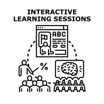 Interactive learning sessions for modern education Stock Illustration