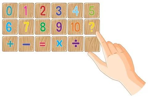Interactive Math Learning Illustration Stock Illustration