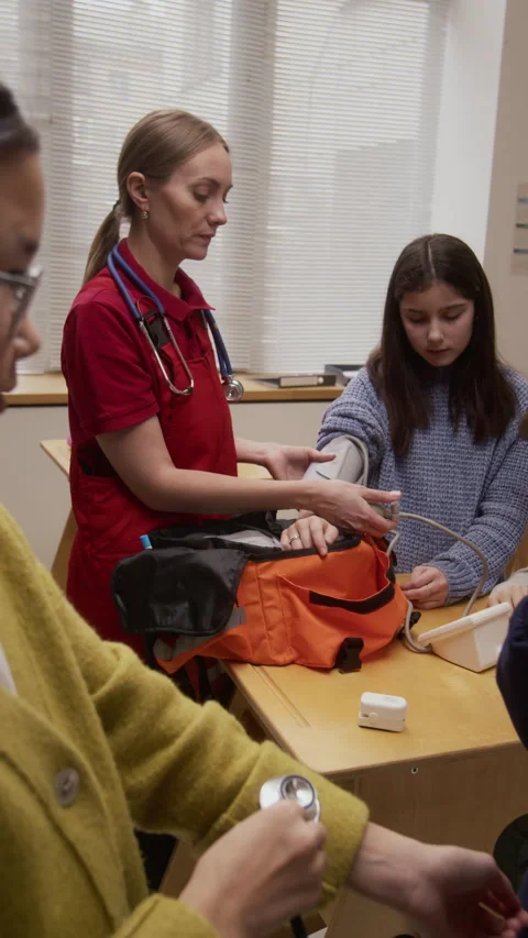 Interactive Medical Seminar in School Vertical Stock Footage 328324407