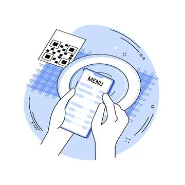 Interactive menu isolated cartoon vector illustrations. Illustrazione stock