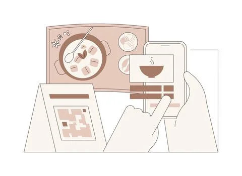 Interactive menu isolated cartoon vector illustrations. Ilustración de archivo