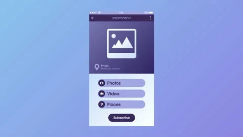 Interactive movable photo gallery app or user page. Stock Footage 170015894
