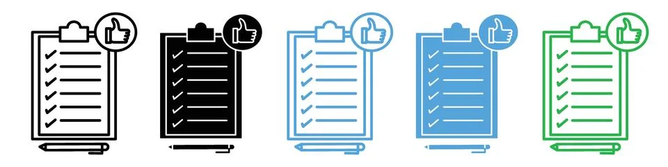 Interactive Online Feedback and Survey Form Vector Icons for Digital User E.. Stock Illustration