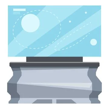 Interactive panel showing trajectory of planets orbiting around star in pla.. Stock Illustration