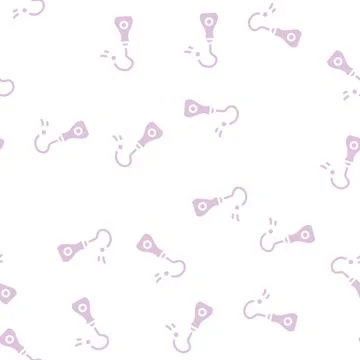 Interactive pet toy glyph vector seamless pattern Stock Illustration