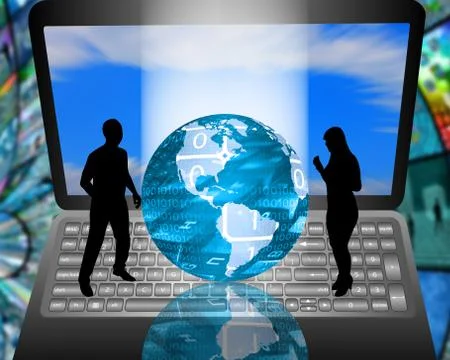 Interactive planet 库存插图