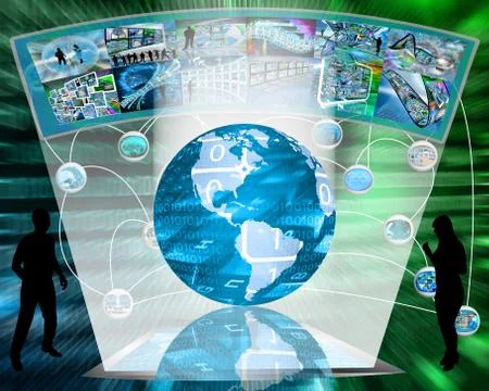 Interactive planet Stock Illustration