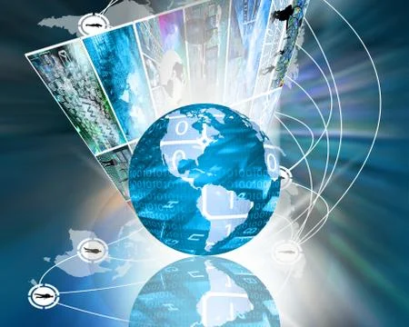 Interactive planet 库存插图