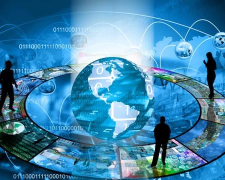 Interactive planet 스톡 일러스트