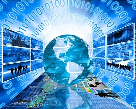 Interactive planet Illustrazione stock