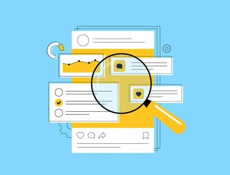 Interactive polls and surveys boost social media engagement, encouraging users Stock Illustration