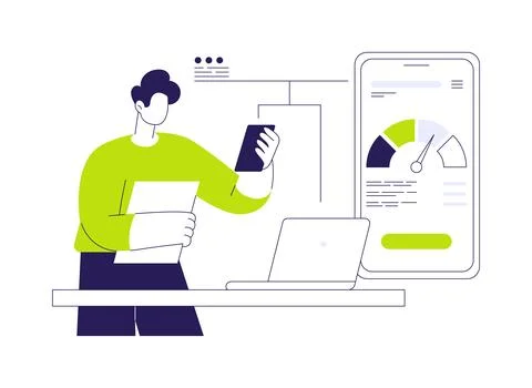 Interactive prototypes abstract concept vector illustration. Stock Illustration