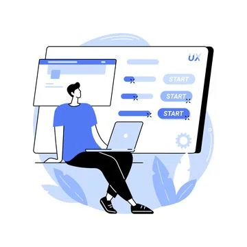 Interactive prototypes isolated cartoon vector illustrations. Stock Illustration