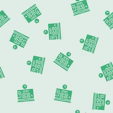 Interactive quiz education platform glyph seamless pattern Stock Illustration