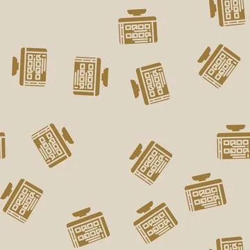 Interactive quiz education platform glyph vector seamless pattern Stock Illustration