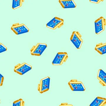 Interactive quiz education platform isometric icon seamless pattern Stock Illustration